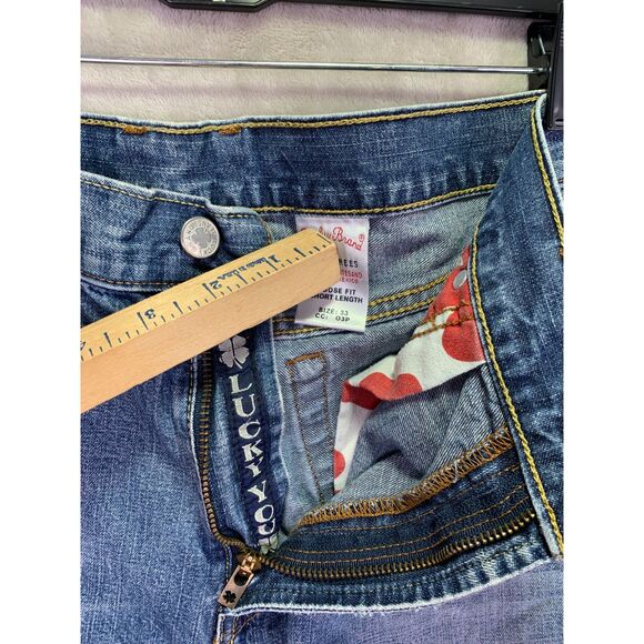 LUCKY BRAND DUNGAREES MEN'S 33X29 RIVINGTON LOOSE FIT DENIM JEANS BLUE WASH - Picture 5 of 14